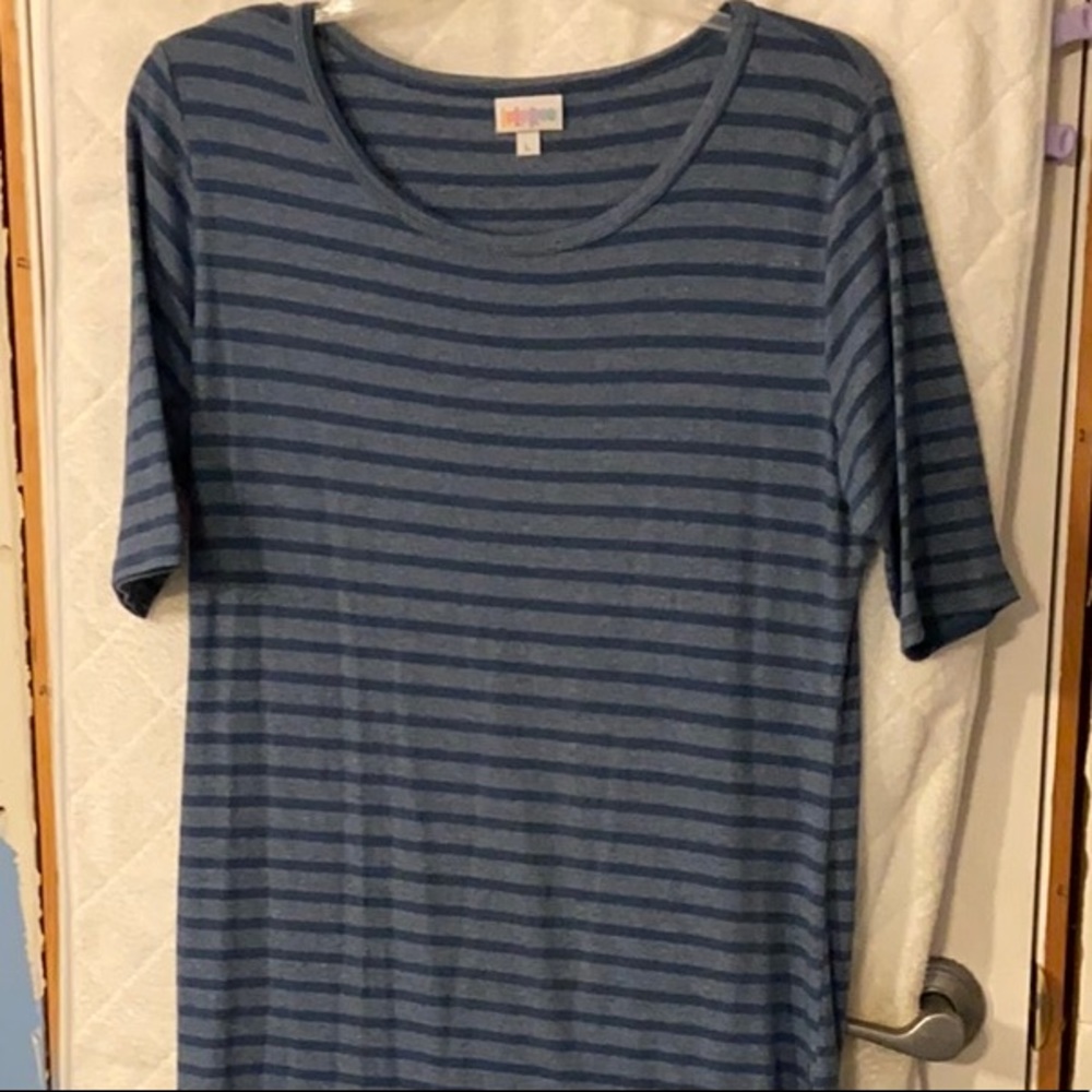 ⭐️4 for $20⭐️ LulaRoe Julia dress Blue stripes